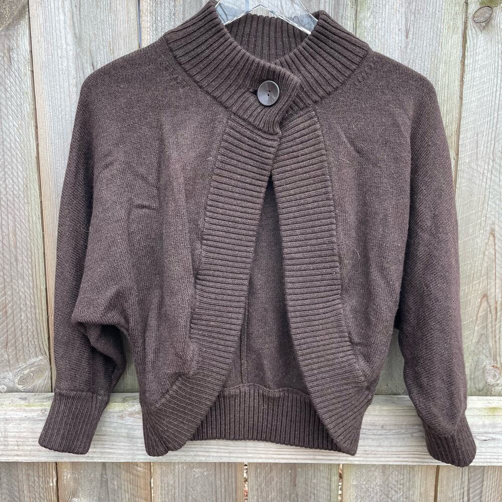 Banana Republic‎ Cardigan Sweater Brown 100% Merino Wool Small Brown